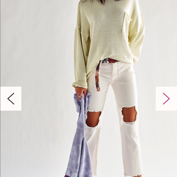 NWT Free People Maggie Mid-Rise Straight-Leg Jeans - Picture 3 of 7